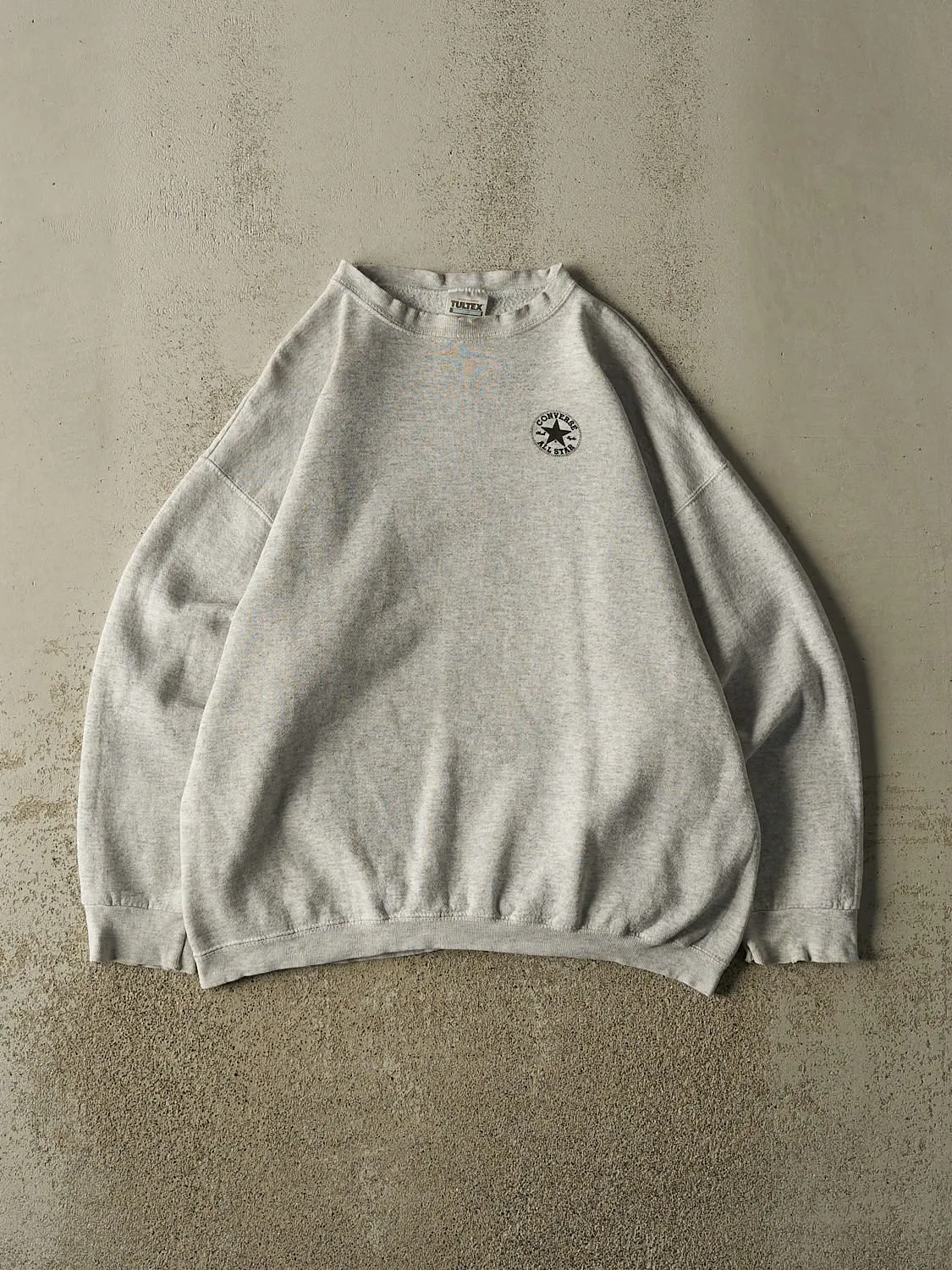 Vintage 90s Heather Grey Converse All Star Logo Crewneck (L/XL) sold by Rebalance Vintage