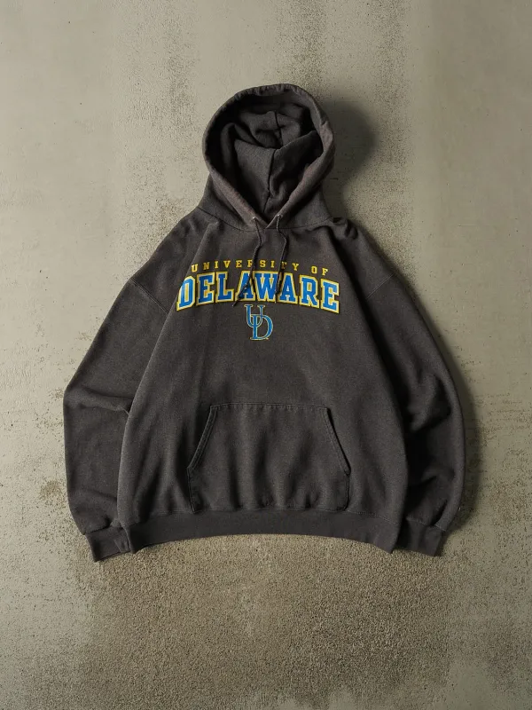Vintage Y2K Charcoal Grey University of Delaware Hoodie (L/XL) made by Rebalance Vintage