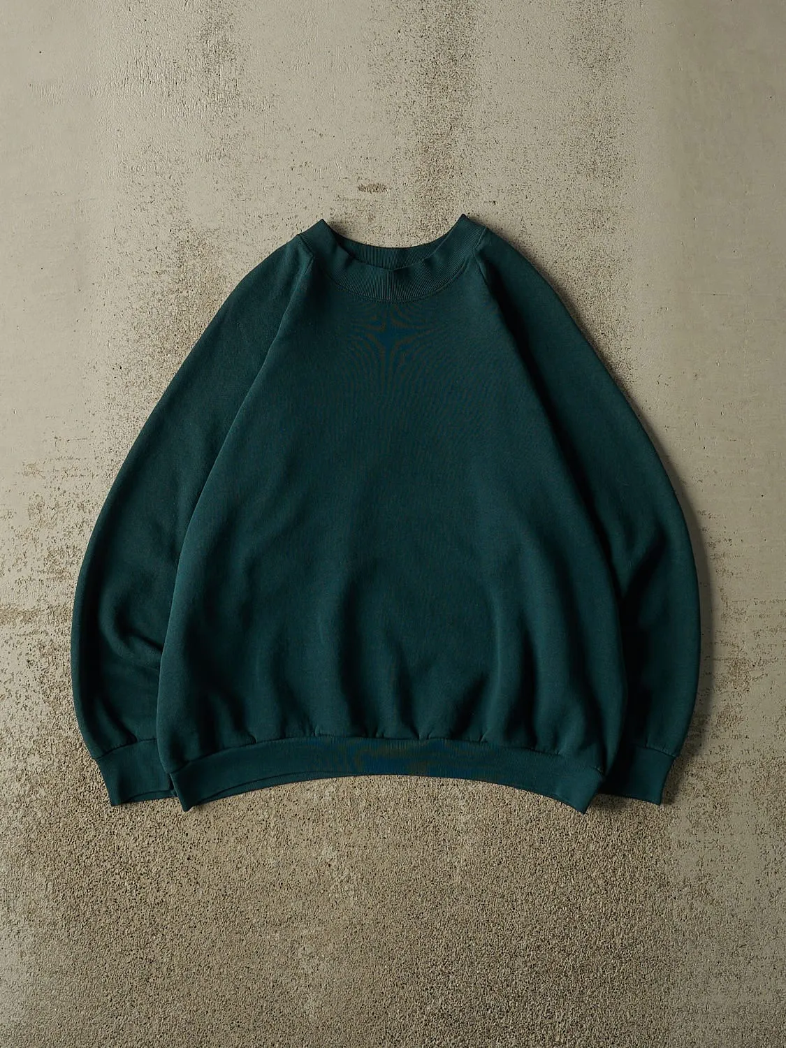 Vintage 80s Green Blank Crewneck (M) sold by Rebalance Vintage