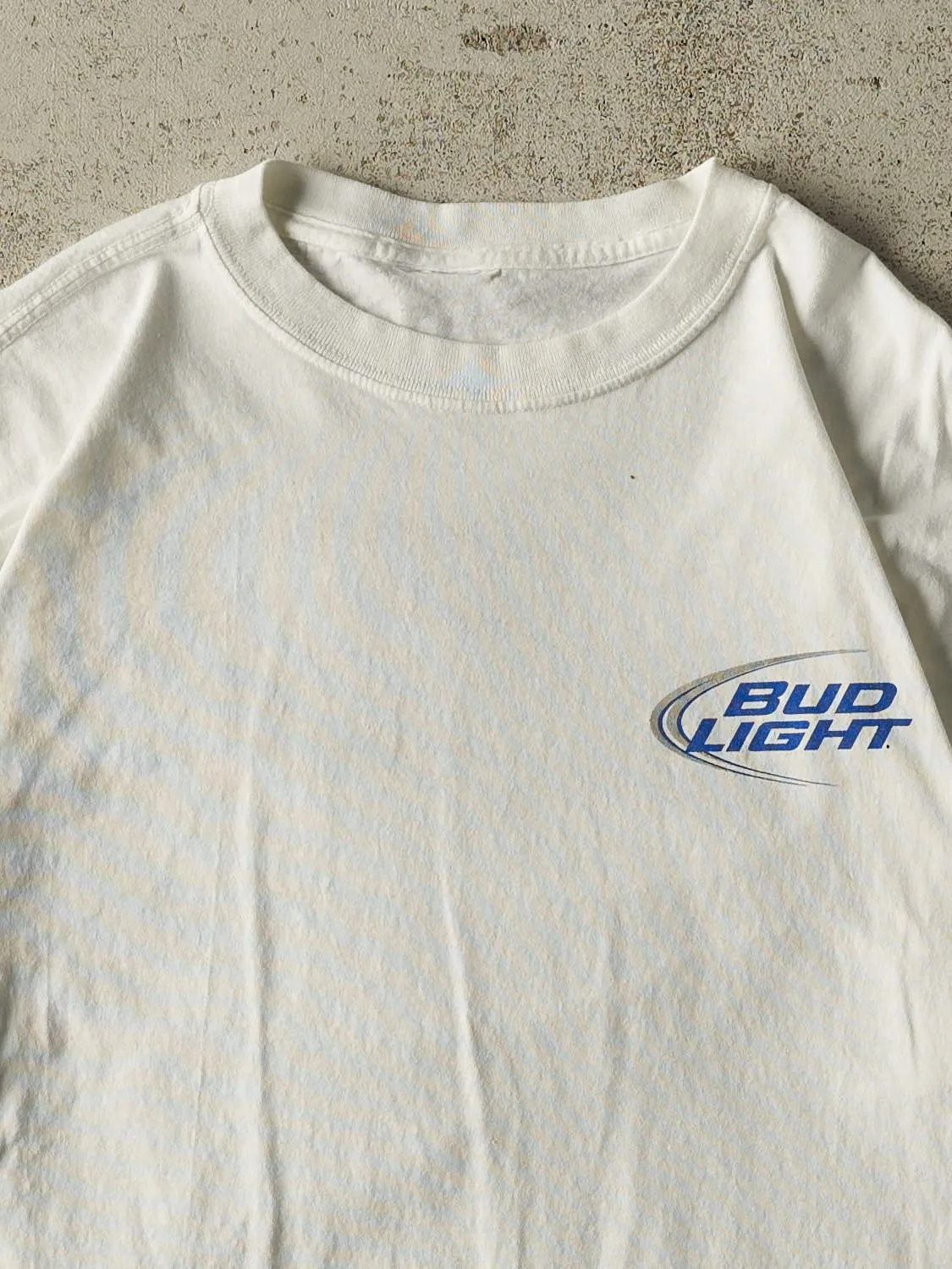 Vintage Y2K White Bud Light Tee (L) sold by Rebalance Vintage product image thumbnail 3