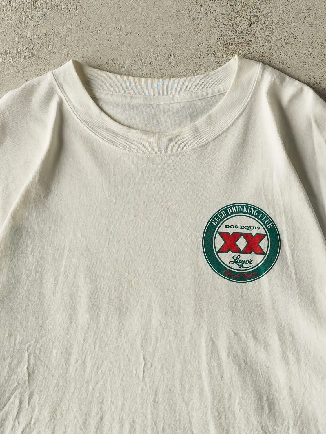 Vintage 90s White Dos Equis Beer Tee (XL/XXL) sold by Rebalance Vintage product image thumbnail 3