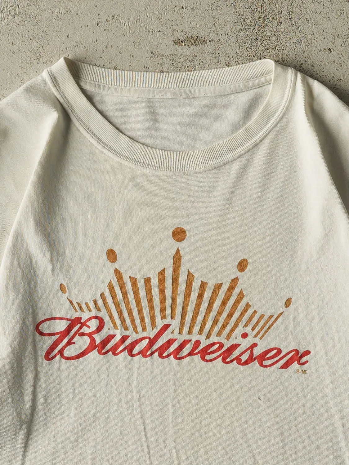 Vintage 90s White Budweiser Tee (L) sold by Rebalance Vintage product image thumbnail 2