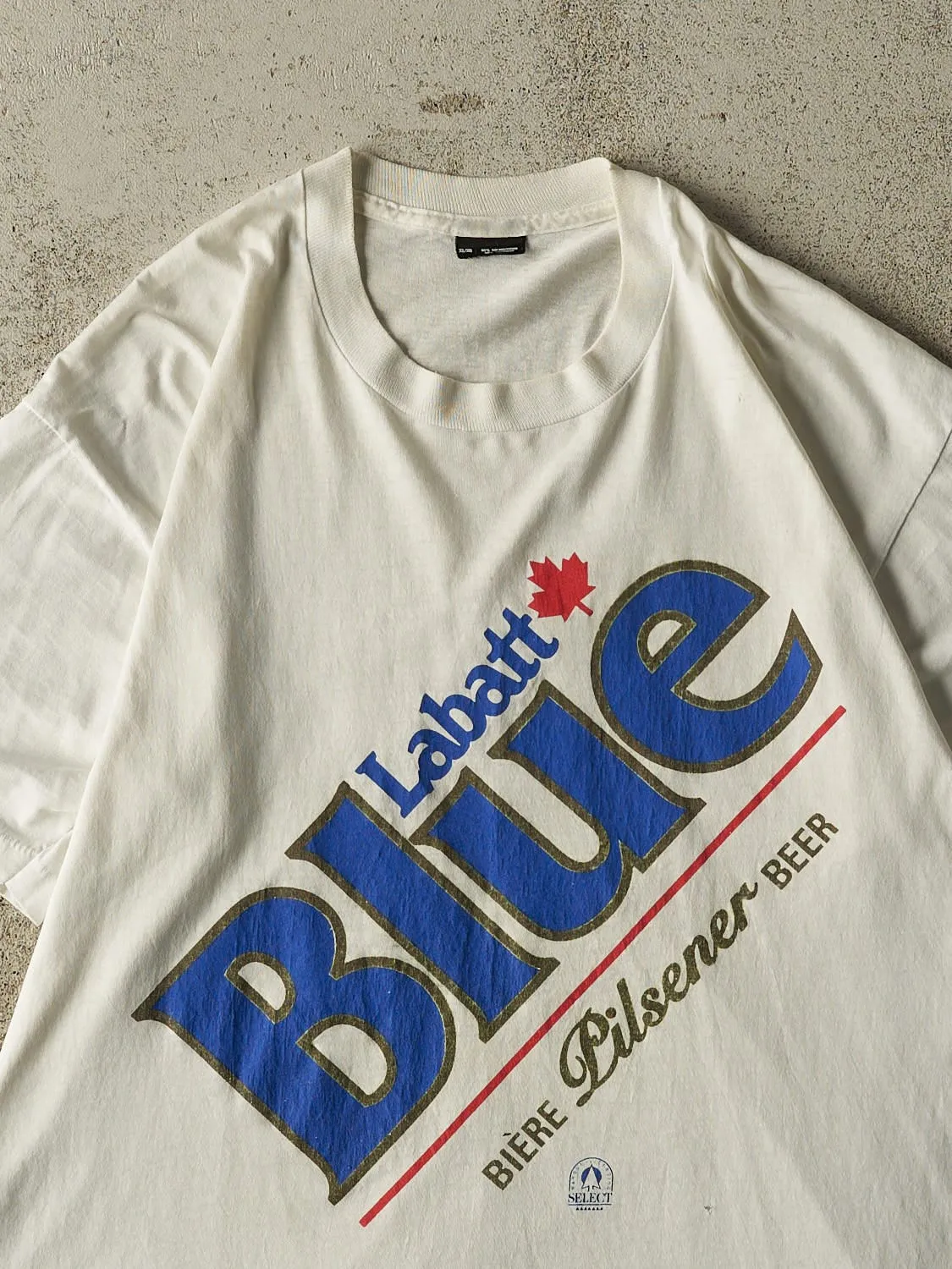 Vintage 80s White Labatt Blue Single Stitch Tee (L) sold by Rebalance Vintage product image thumbnail 2