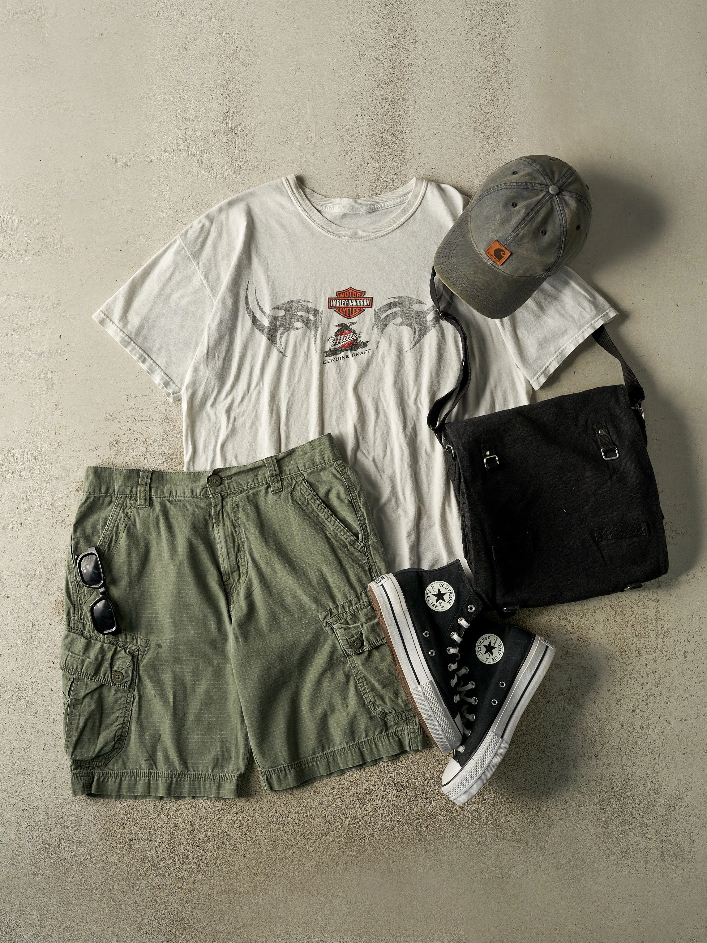 Vintage Y2K White Harley Davidson x Miller Genuine Draft Tee (L/XL) sold by Rebalance Vintage product image thumbnail 2
