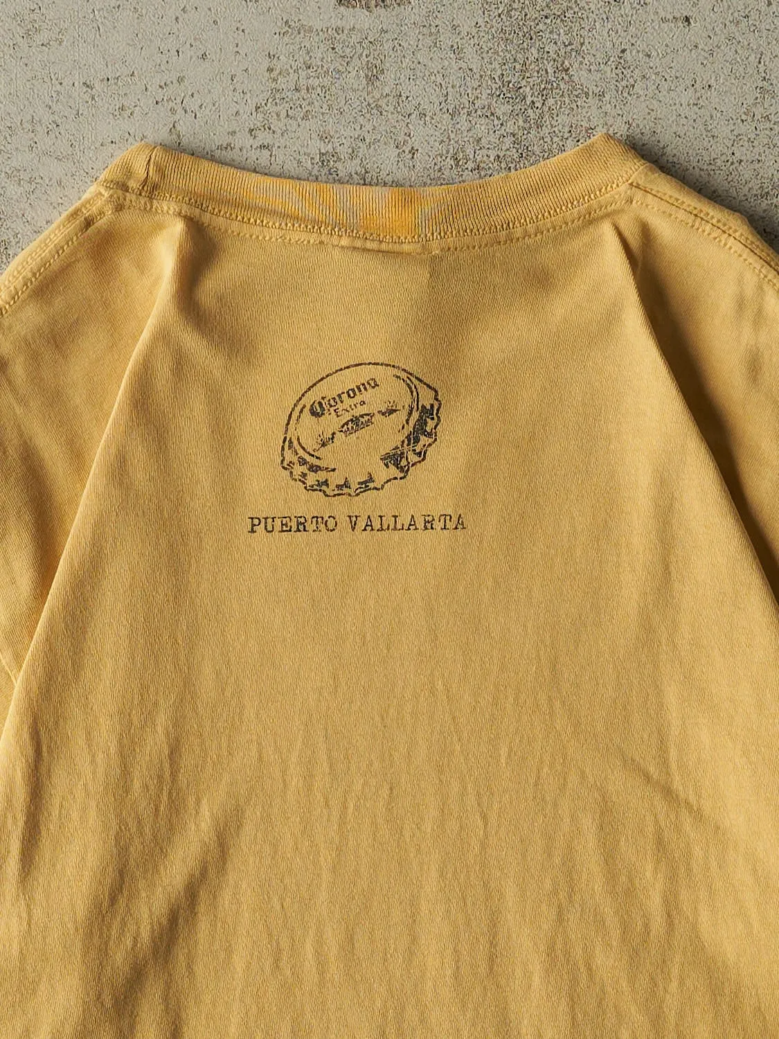 Vintage Y2K Yellow Corona Tee (L) sold by Rebalance Vintage product image thumbnail 4