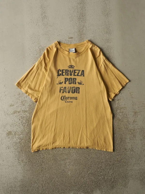 Vintage Y2K Yellow Corona Tee (L) made by Rebalance Vintage
