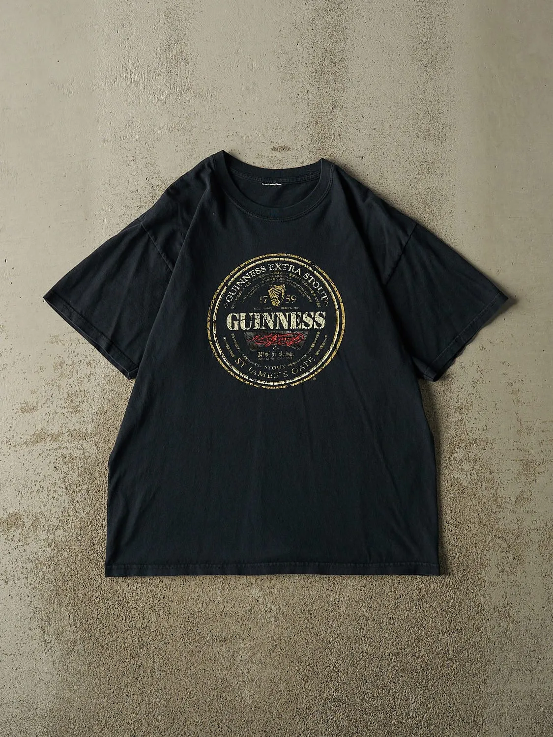 Vintage Y2K Black Guinness Tee (M) sold by Rebalance Vintage