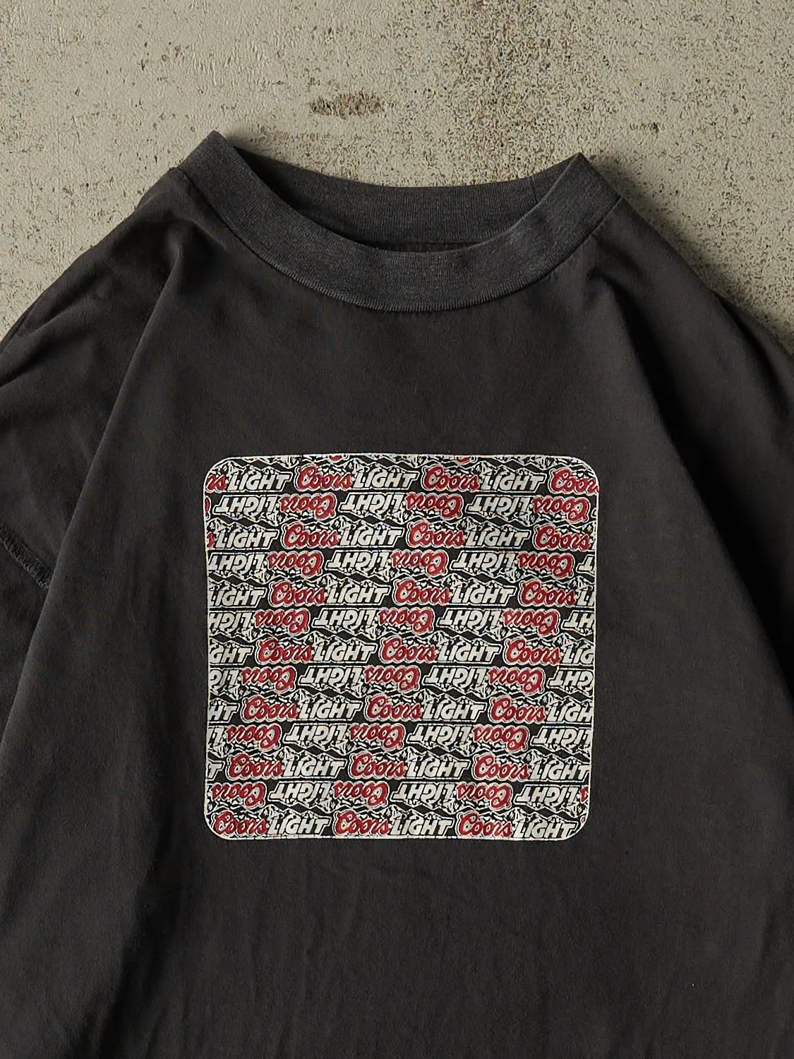 Vintage 90s Faded Black Coors Light Long Sleeve (M/L) sold by Rebalance Vintage product image thumbnail 2