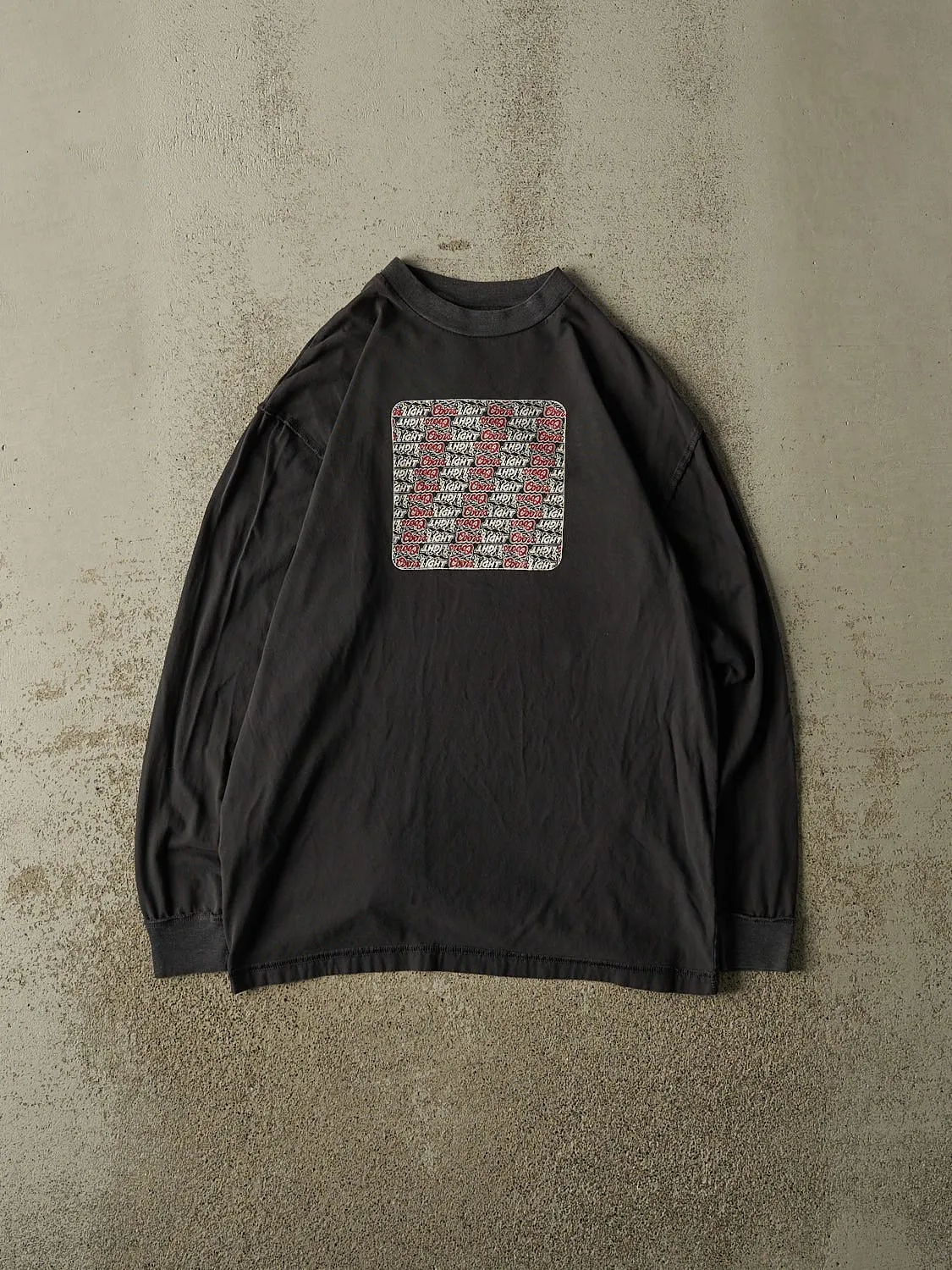 Vintage 90s Faded Black Coors Light Long Sleeve (M/L) sold by Rebalance Vintage