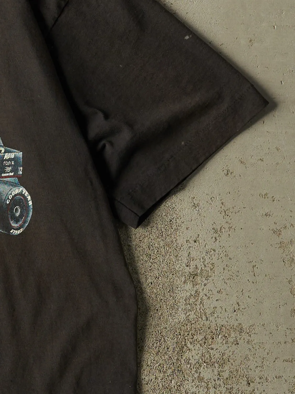 Vintage 90s Faded Black Miller Genuine Draft Single Stitch "Catch The Draft" Racing Tee (L/XL) sold by Rebalance Vintage product image thumbnail 4