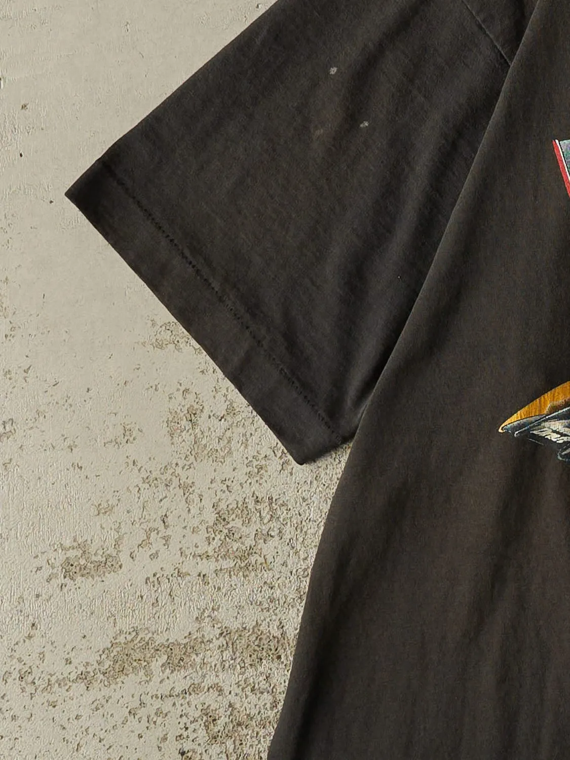 Vintage 90s Faded Black Miller Genuine Draft Single Stitch "Catch The Draft" Racing Tee (L/XL) sold by Rebalance Vintage product image thumbnail 3