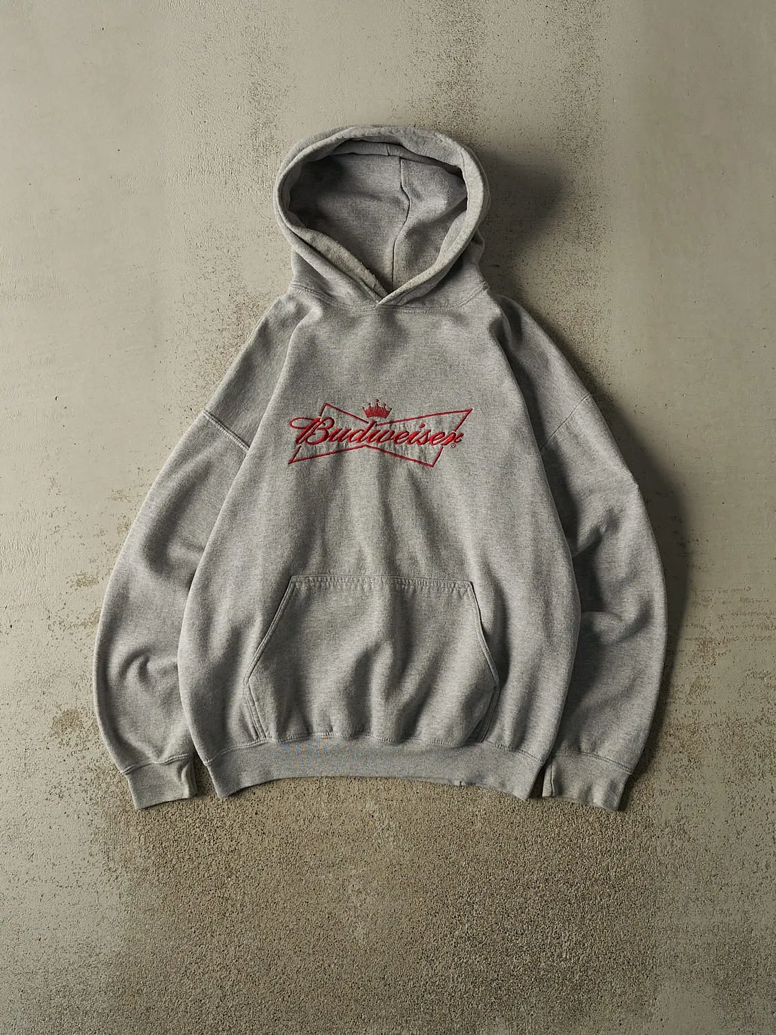Vintage Y2K Grey Budweiser Super Bowl XLII Hoodie (L) sold by Rebalance Vintage