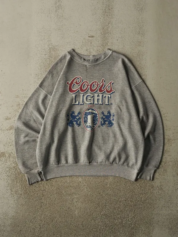 Vintage 90s Grey Coors Light Crewneck (M/L) made by Rebalance Vintage