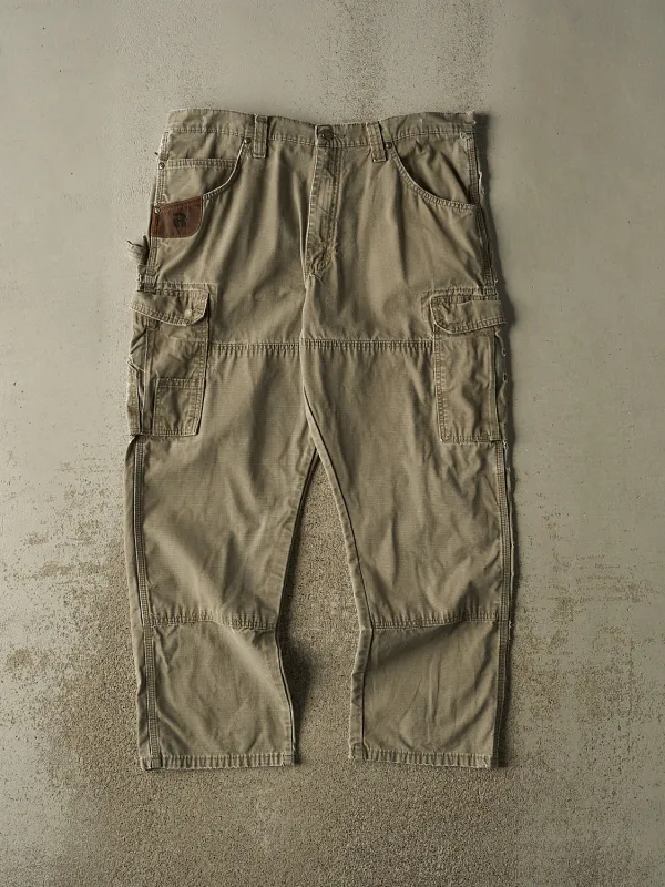 Vintage 90s Beige Wrangler Riggs Double Knee Cargo Pants (38x30) made by Rebalance Vintage