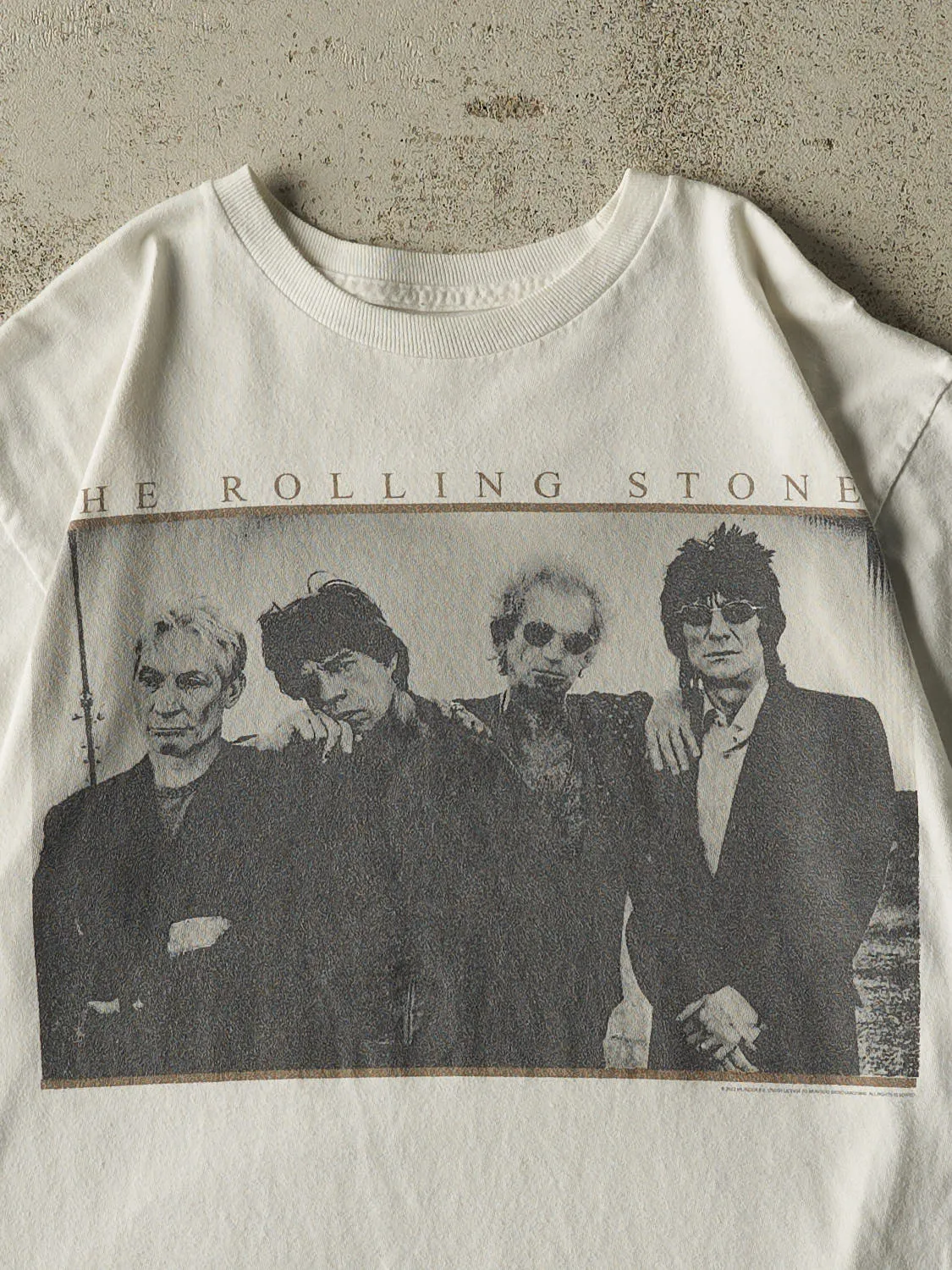 Vintage 12' White The Rolling Stones Tee (S/M) sold by Rebalance Vintage product image thumbnail 2