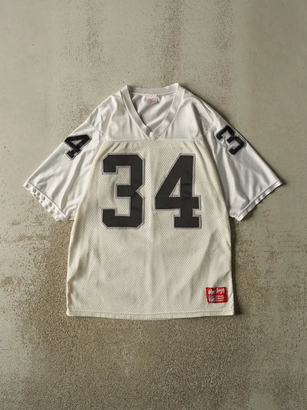 Vintage 90s White Los Angeles Raiders #34 Bo Jackson Football Jersey (M/L) made by Rebalance Vintage