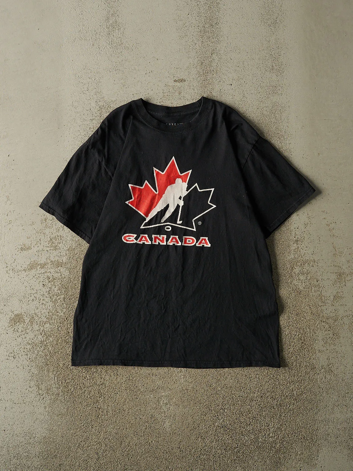 Vintage Y2K Black Team Canada Hockey Tee (M/L) sold by Rebalance Vintage