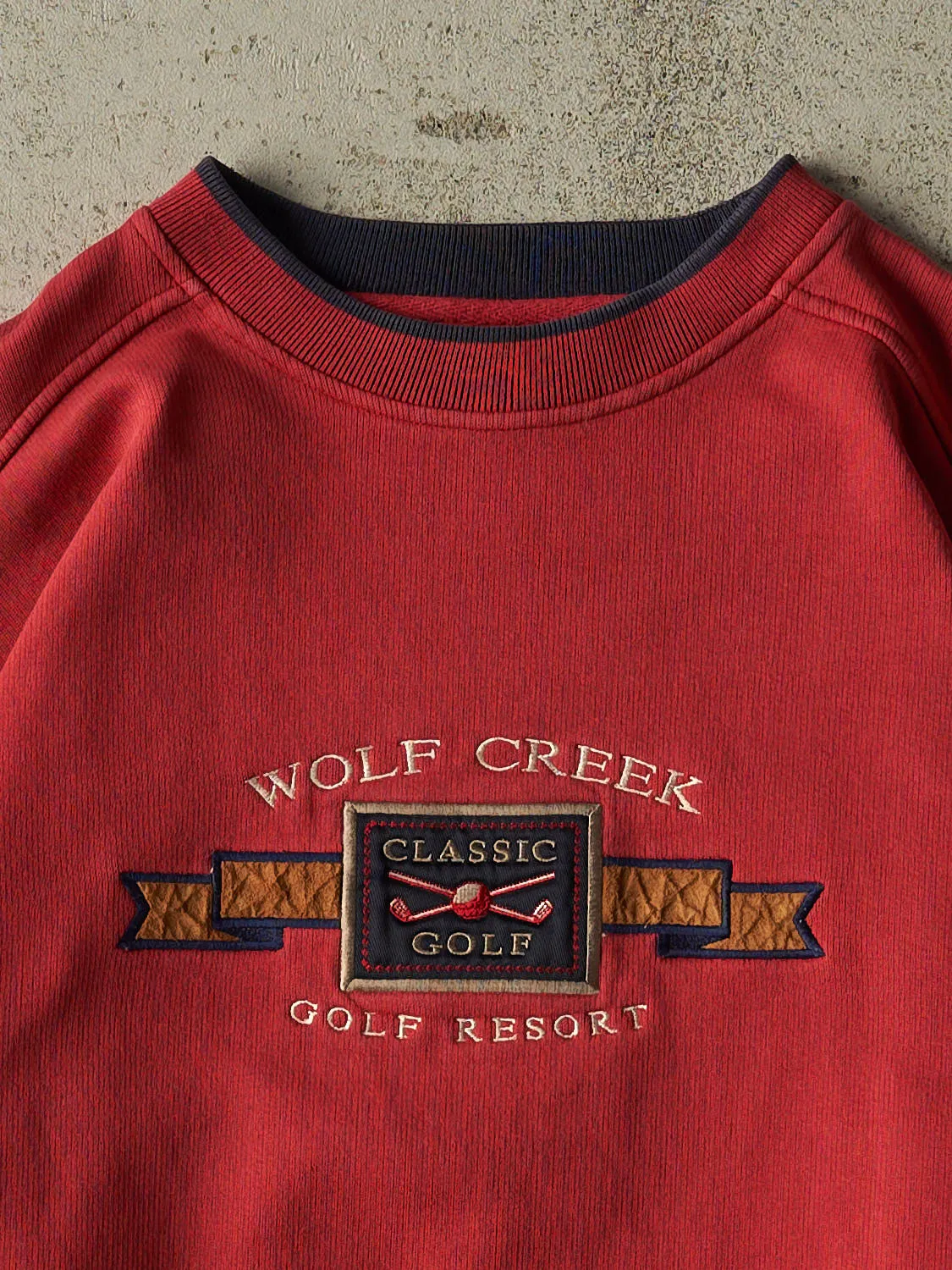 Vintage 90s Faded Red Wolf Creek Golf Resort Crewneck (M/L) sold by Rebalance Vintage product image thumbnail 2