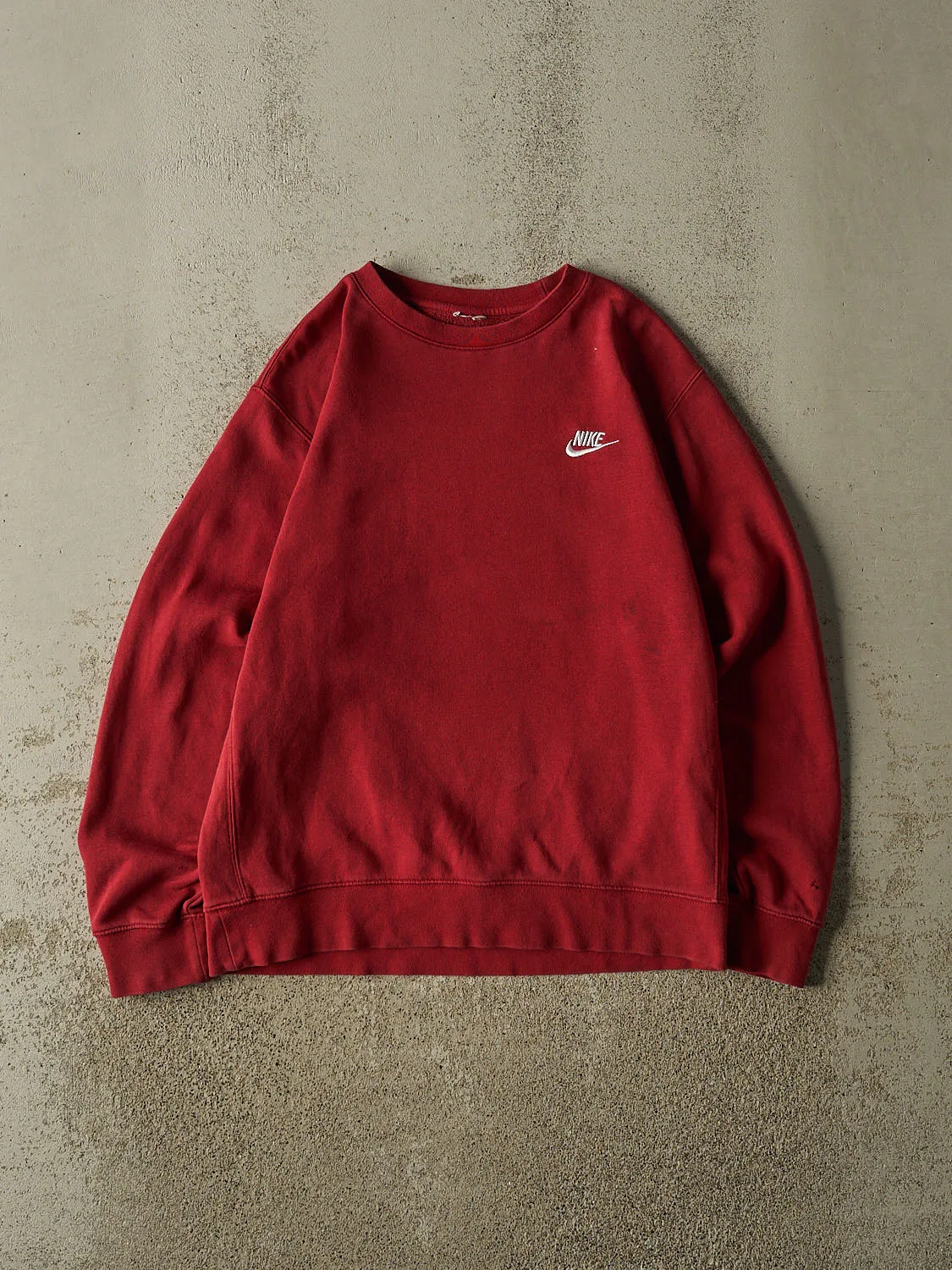 Vintage Y2K Red Nike Embroidered Crewneck (S/M) sold by Rebalance Vintage