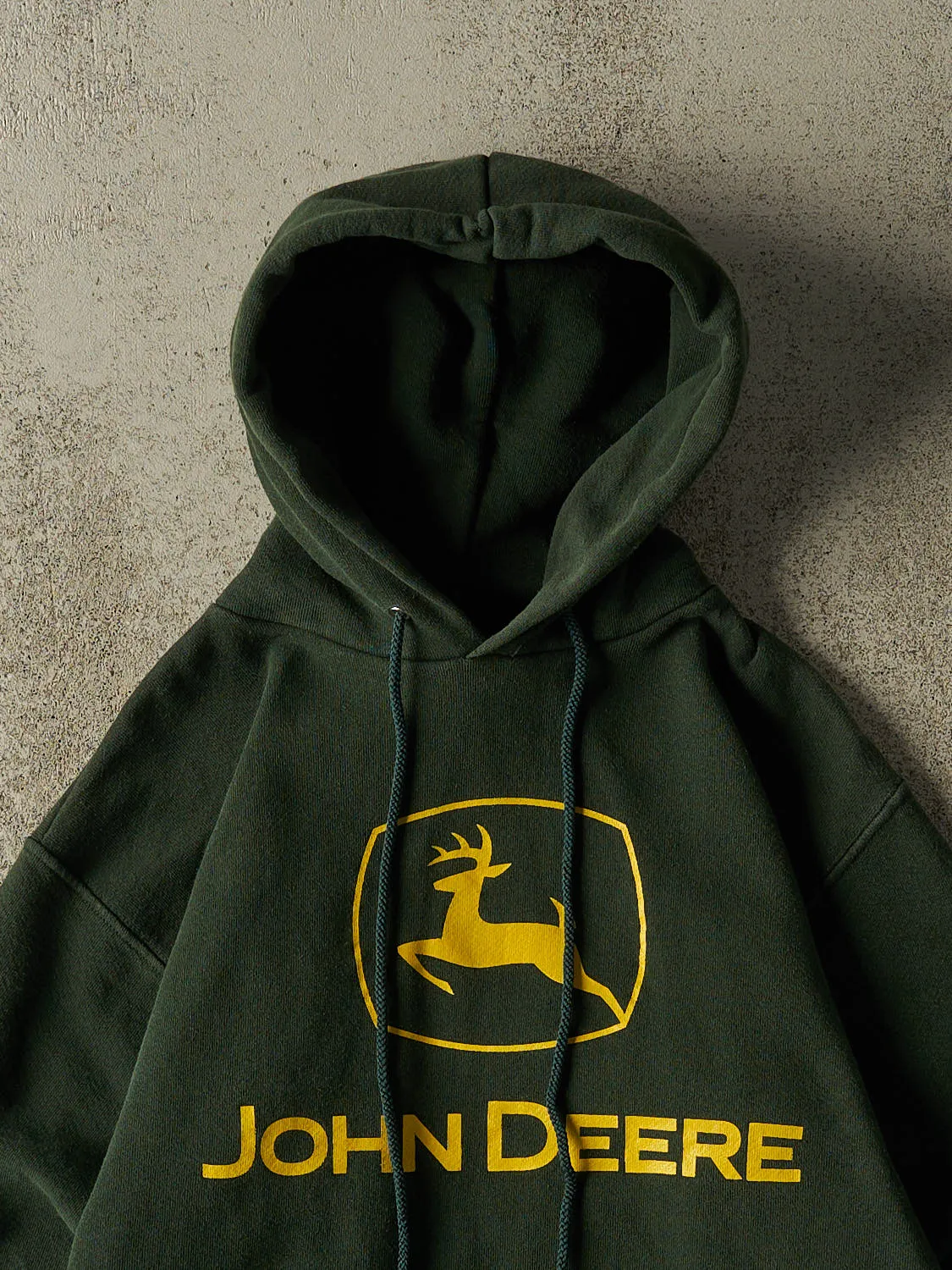 Vintage 90s Green John Deere Logo Hoodie (XS/S) sold by Rebalance Vintage product image thumbnail 2