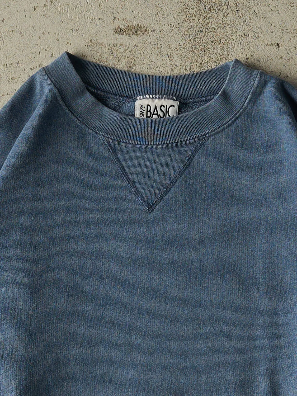 Vintage 90s Slate Blue Blank Crewneck (S/M) sold by Rebalance Vintage product image thumbnail 2