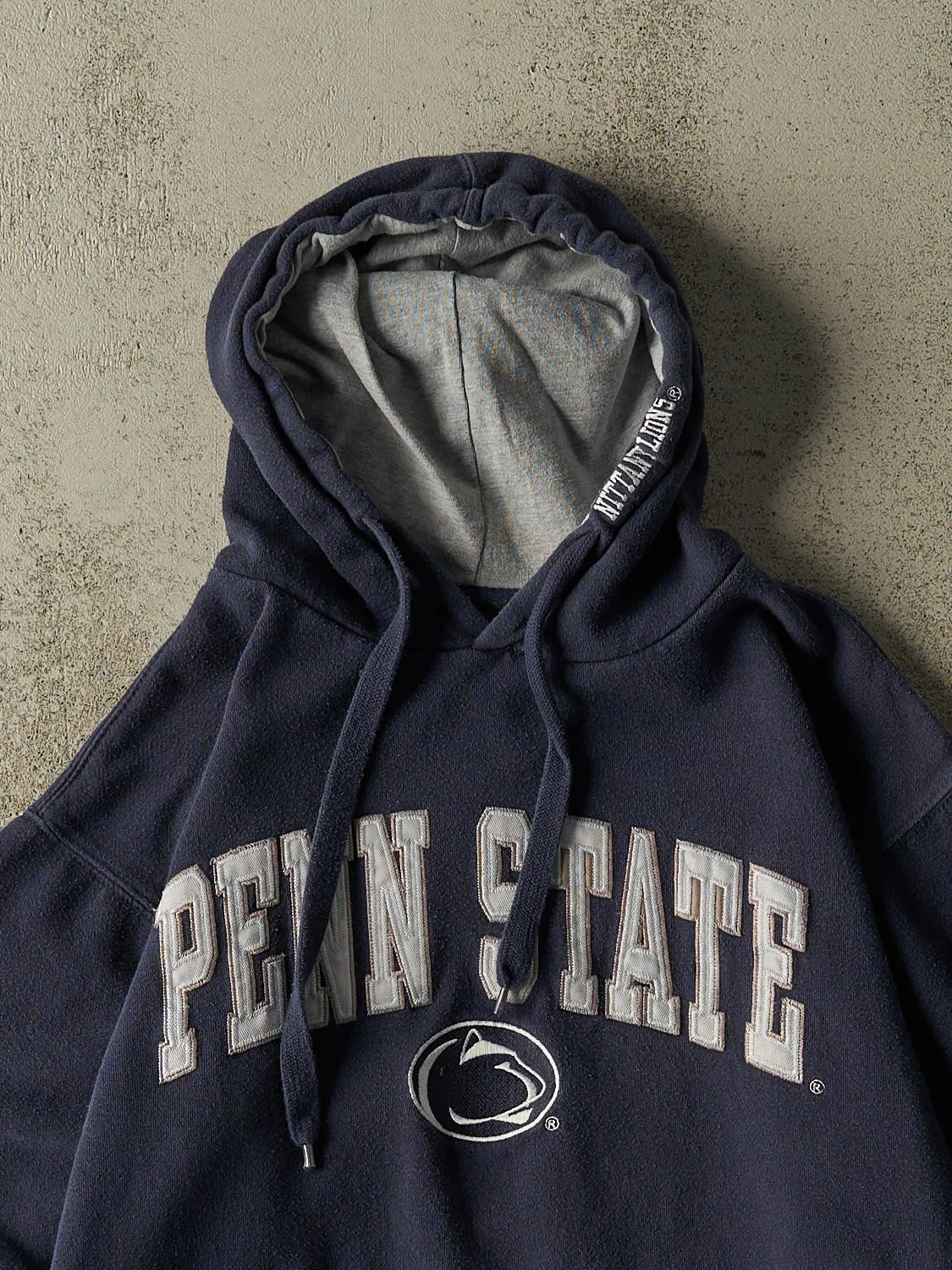 Vintage Y2K Navy Blue Penn State University Embroidered Hoodie (XS/S) sold by Rebalance Vintage product image thumbnail 2