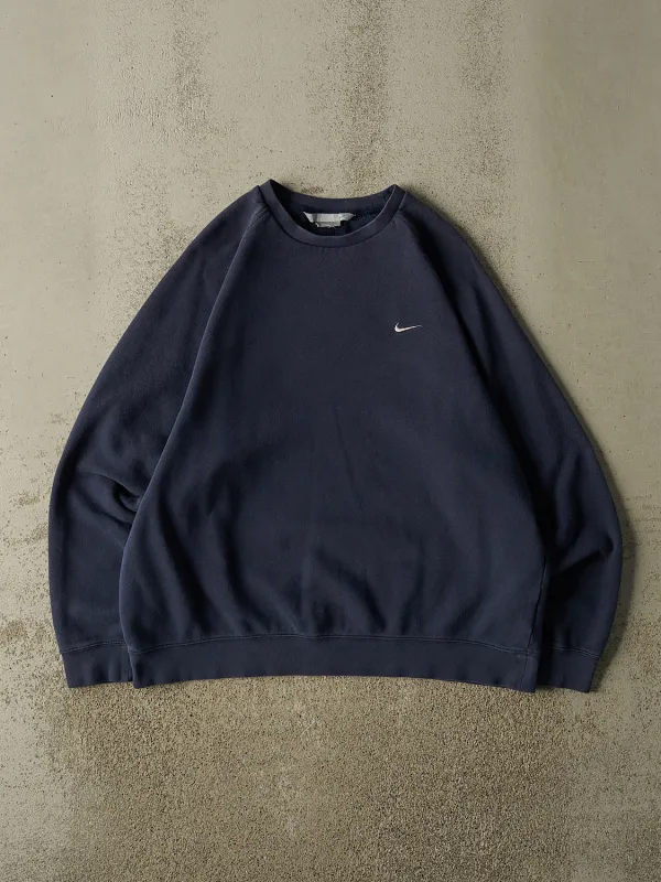 Vintage Y2K Navy Blue Nike Crewneck (XL) made by Rebalance Vintage