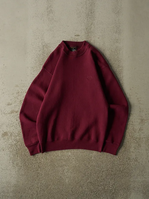 Vintage 90s Burgundy USA Olympic Embroidered Crewneck (XS/S) made by Rebalance Vintage