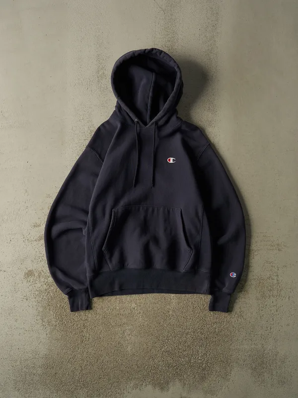 Vintage 90s Navy Blue Champion Reverse Weave Hoodie (L) made by Rebalance Vintage