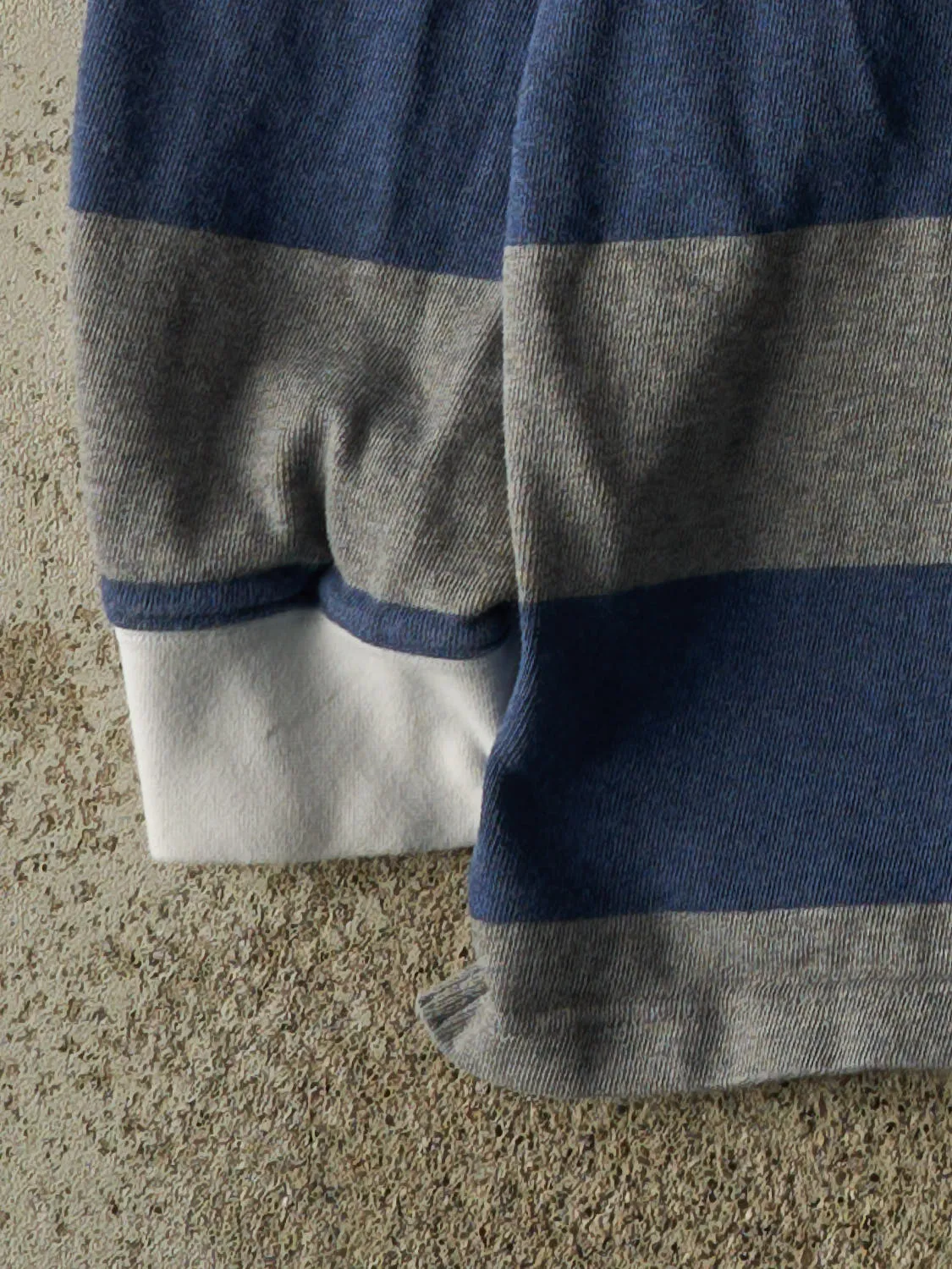 Vintage Y2K Grey Rugby Striped Long Sleeve (XXL) sold by Rebalance Vintage product image thumbnail 3