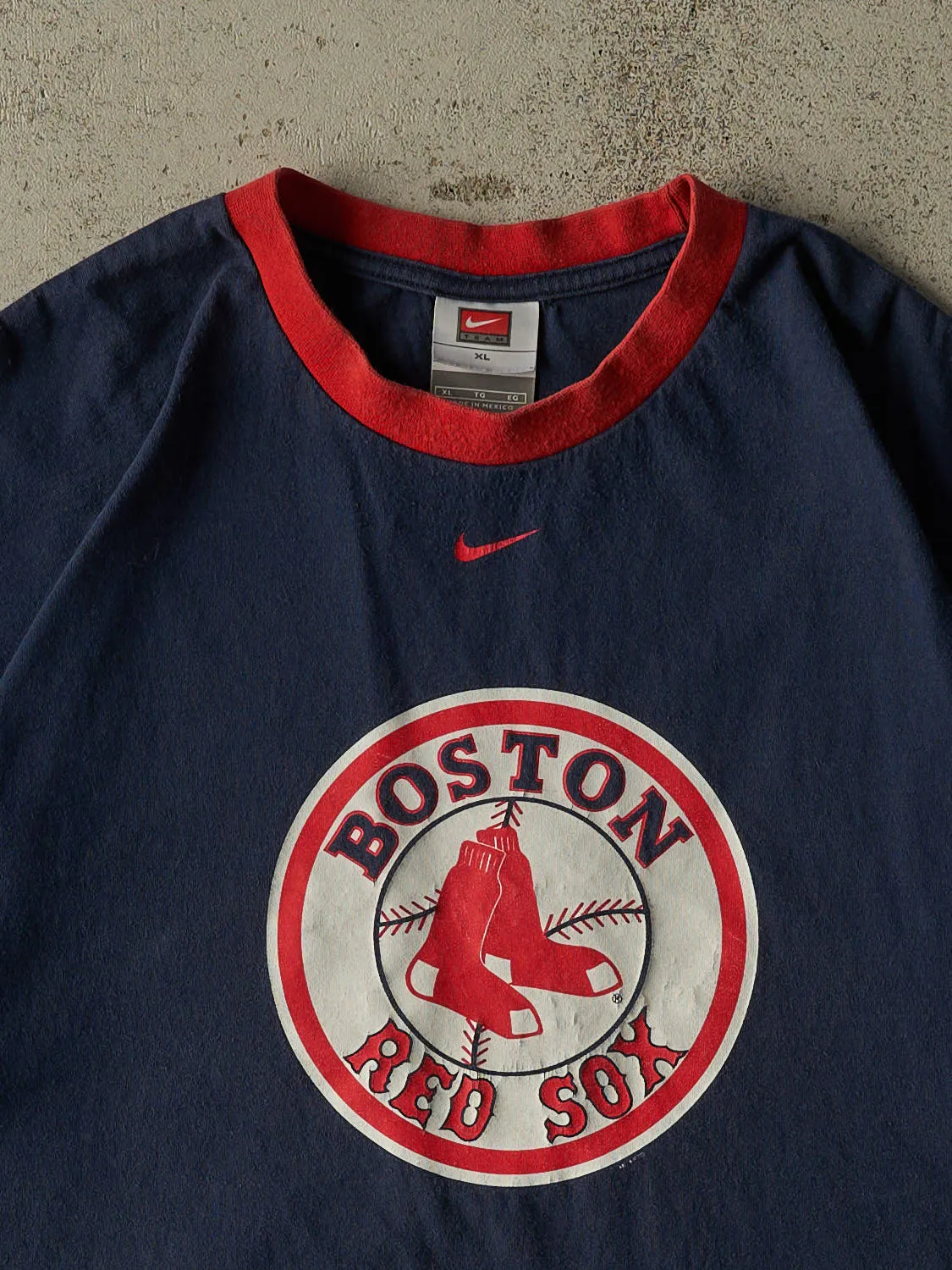 Vintage Y2K Navy Blue Nike Boston Red Sox Ringer Tee (XL/XXL) sold by Rebalance Vintage product image thumbnail 2