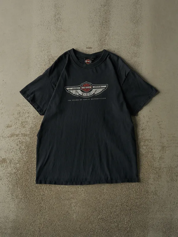 Vintage 03' Faded Black Harley Davidson Wauwatosa WI Tee (L) made by Rebalance Vintage