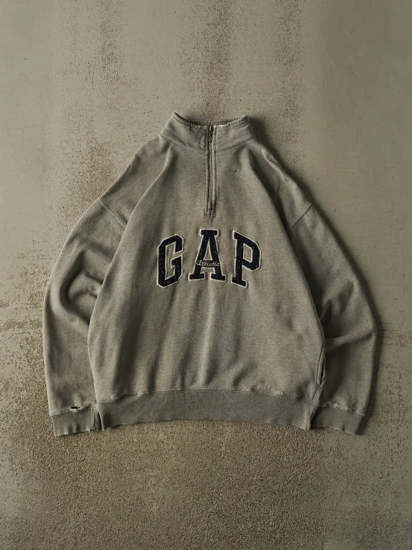 Vintage 90s Grey Gap Quarter Zip Sweater (L) made by Rebalance Vintage