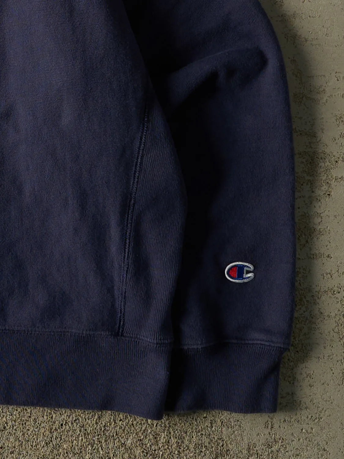 Vintage Y2K Navy Blue Champion Reverse Weave Crewneck (L/XL) sold by Rebalance Vintage product image thumbnail 4