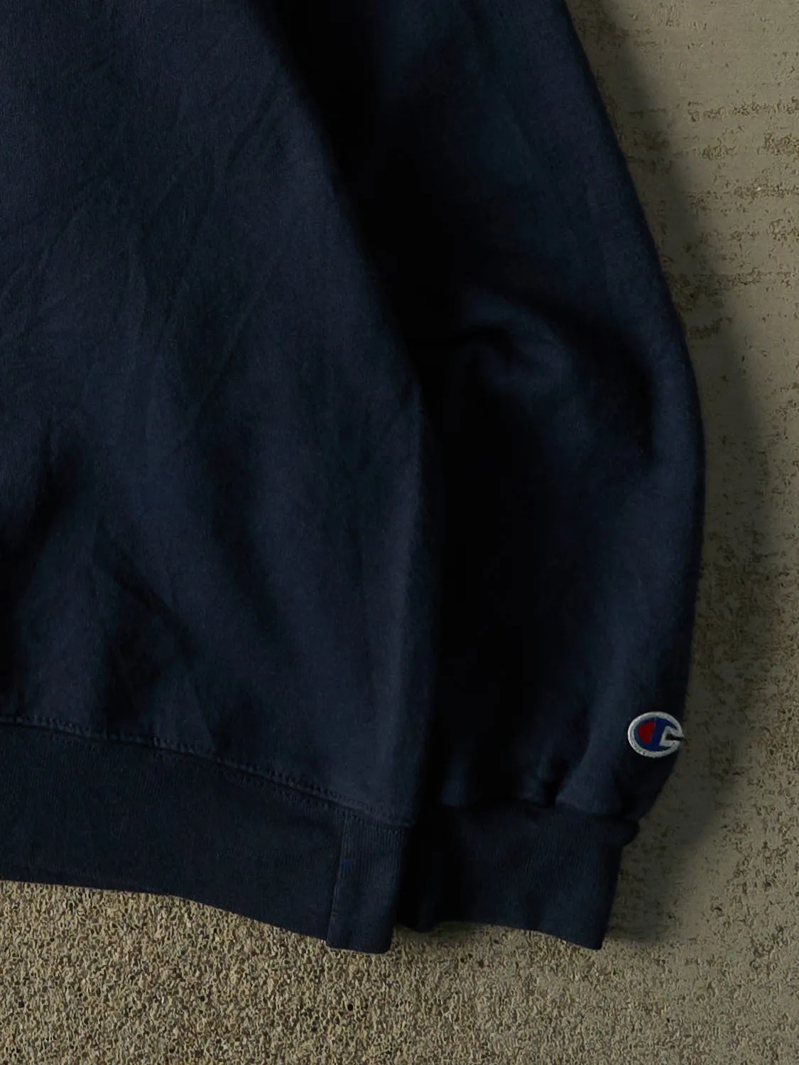 Vintage 90s Navy Blue Champion Blank Crewneck (XL) sold by Rebalance Vintage product image thumbnail 4