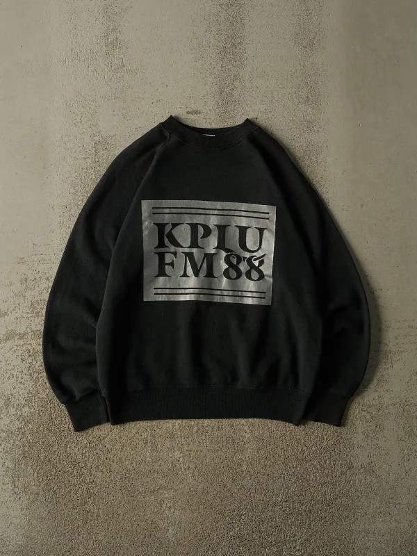 Vintage 80s Black KPLU FM 88 Crewneck (S) made by Rebalance Vintage