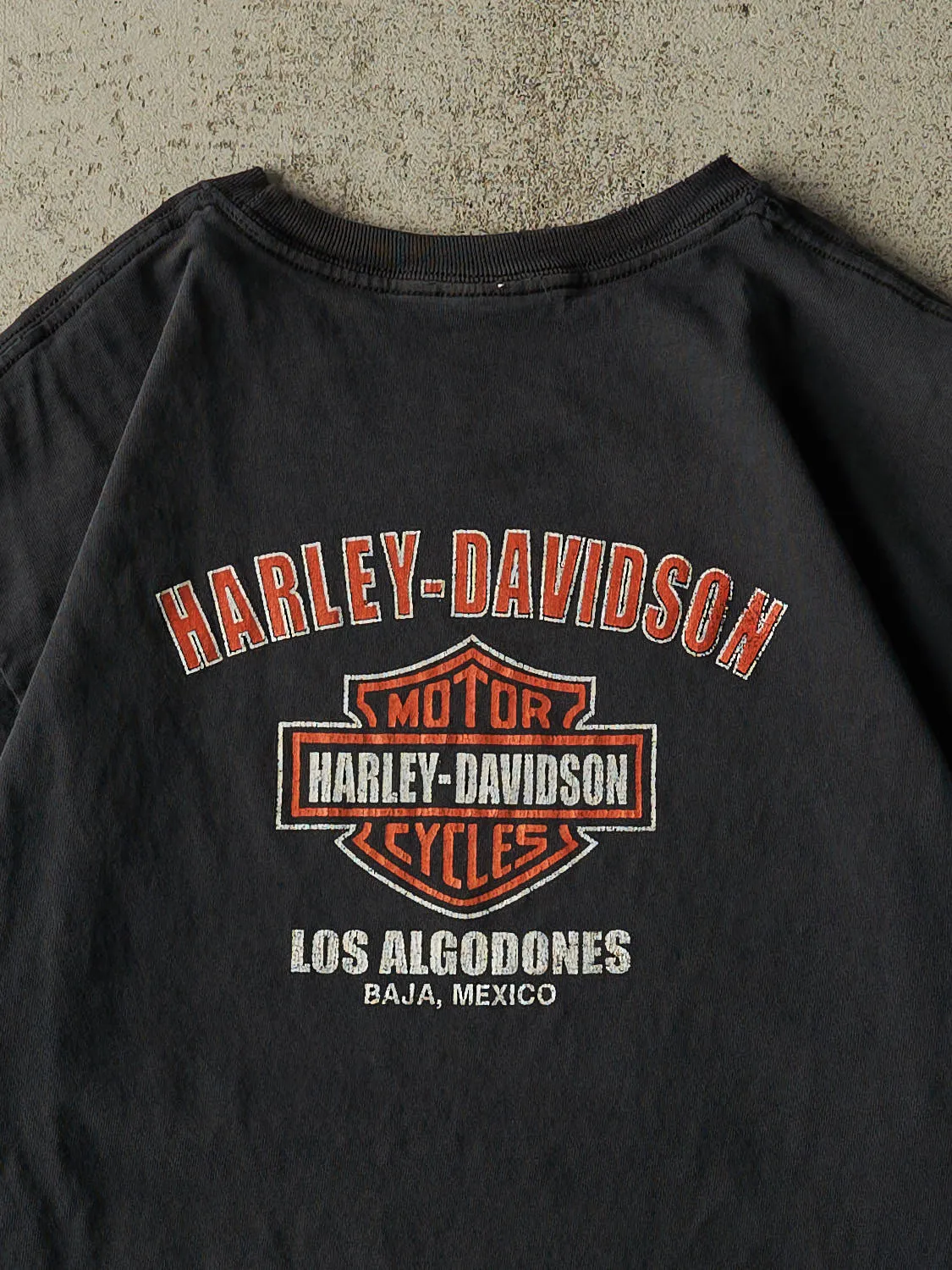 Vintage Y2K Faded Black Harley Davidson Baja Mexico Tee (L) sold by Rebalance Vintage product image thumbnail 4