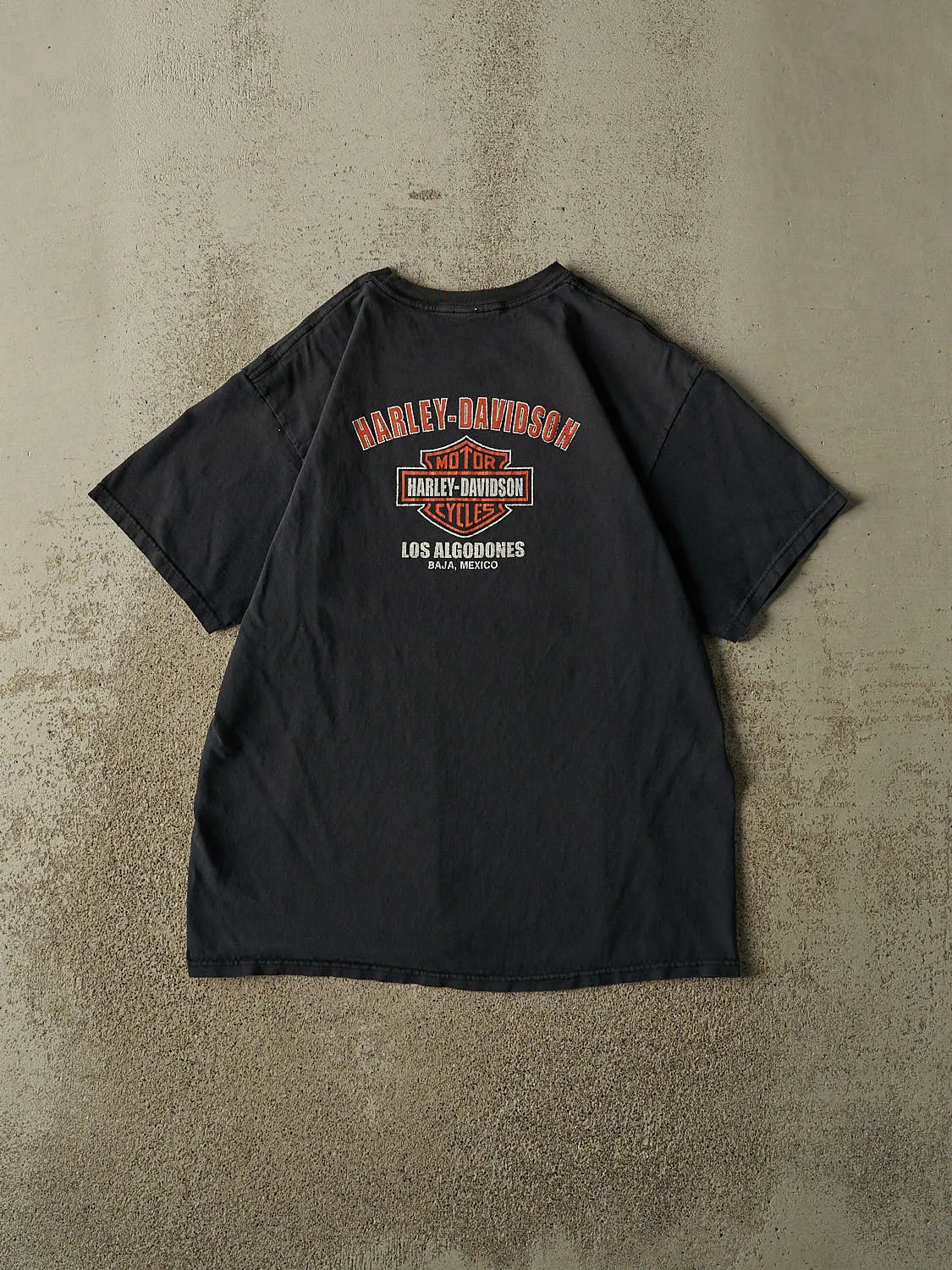 Vintage Y2K Faded Black Harley Davidson Baja Mexico Tee (L) sold by Rebalance Vintage product image thumbnail 2