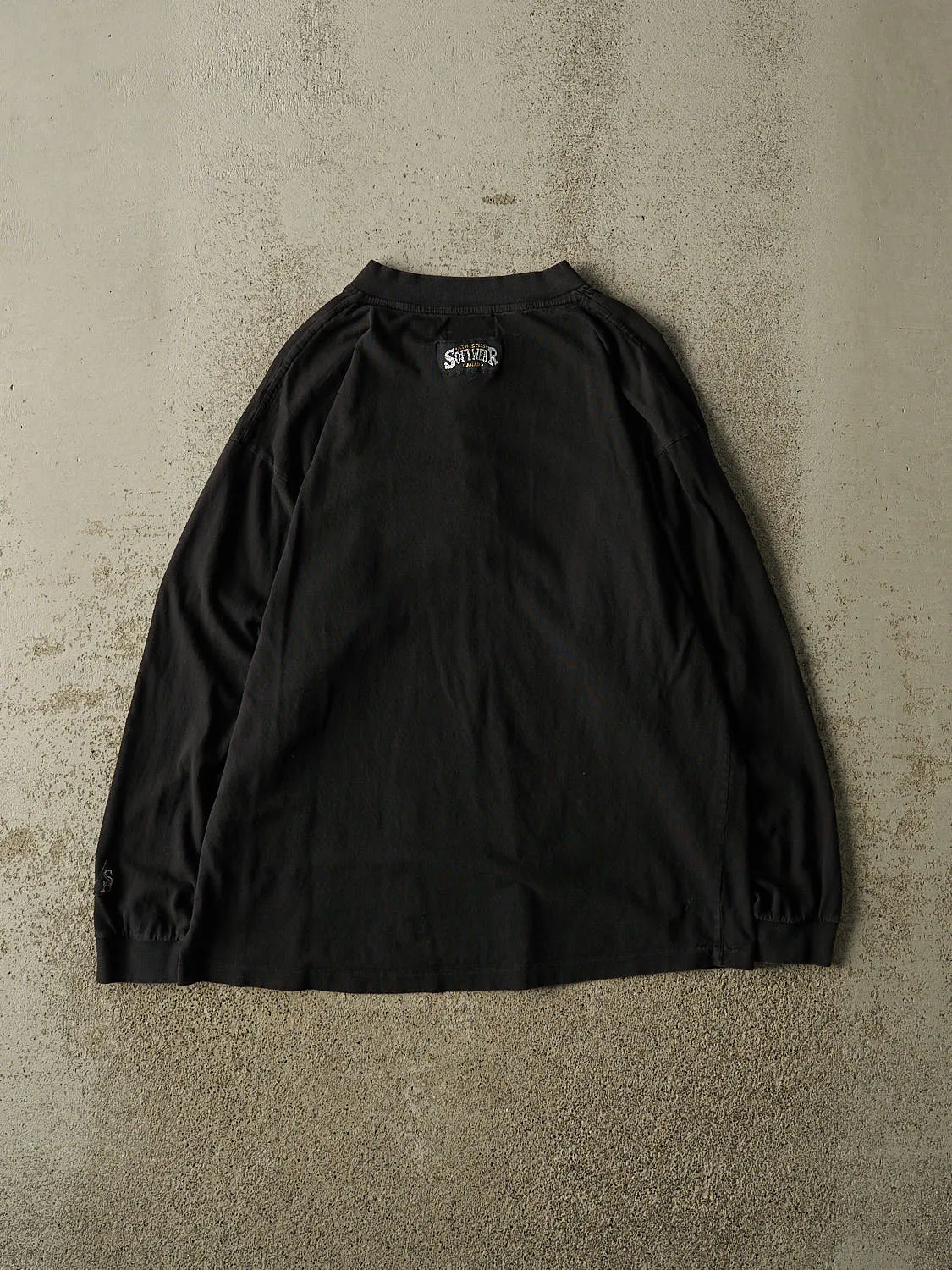 Vintage 90s Black Toronto Blue Jays Quarter Button Long Sleeve (M) sold by Rebalance Vintage product image thumbnail 2