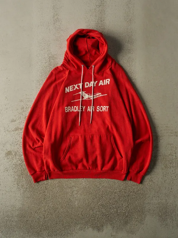Vintage 80s RARE Red UPS Next Day Air Hoodie (L/XL) made by Rebalance Vintage