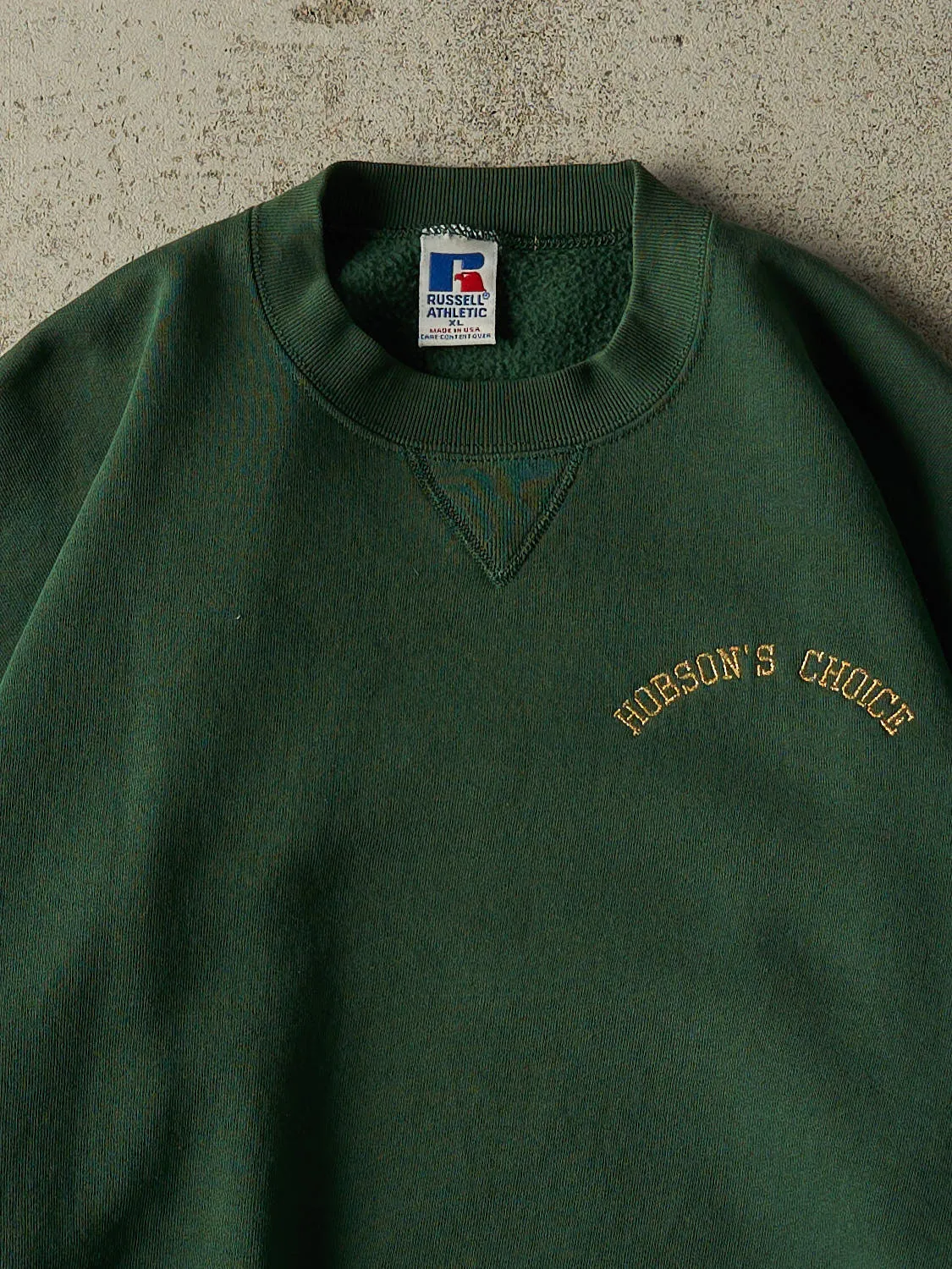 Vintage 90s Green Russell Athletics Hobsons Choice Crewneck (L/XL) sold by Rebalance Vintage product image thumbnail 2