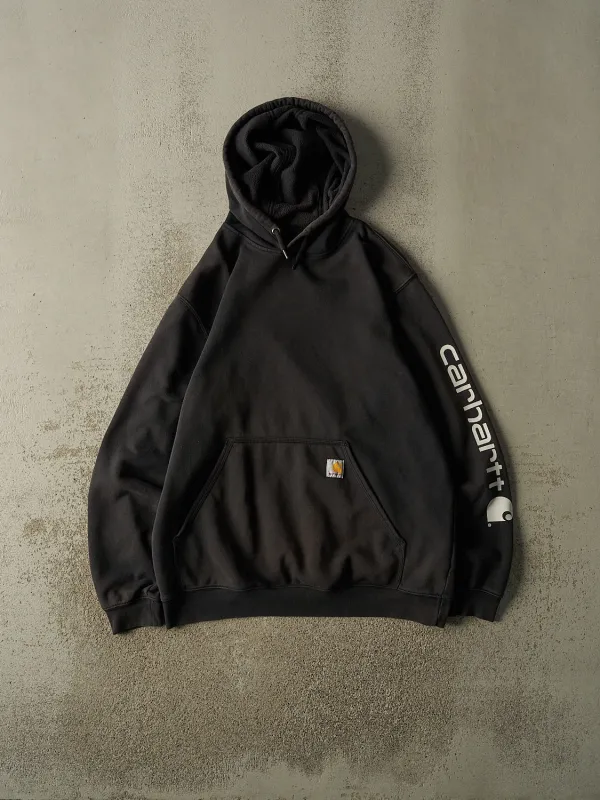 Vintage Y2K Faded Black Carhartt Hoodie (XL) made by Rebalance Vintage