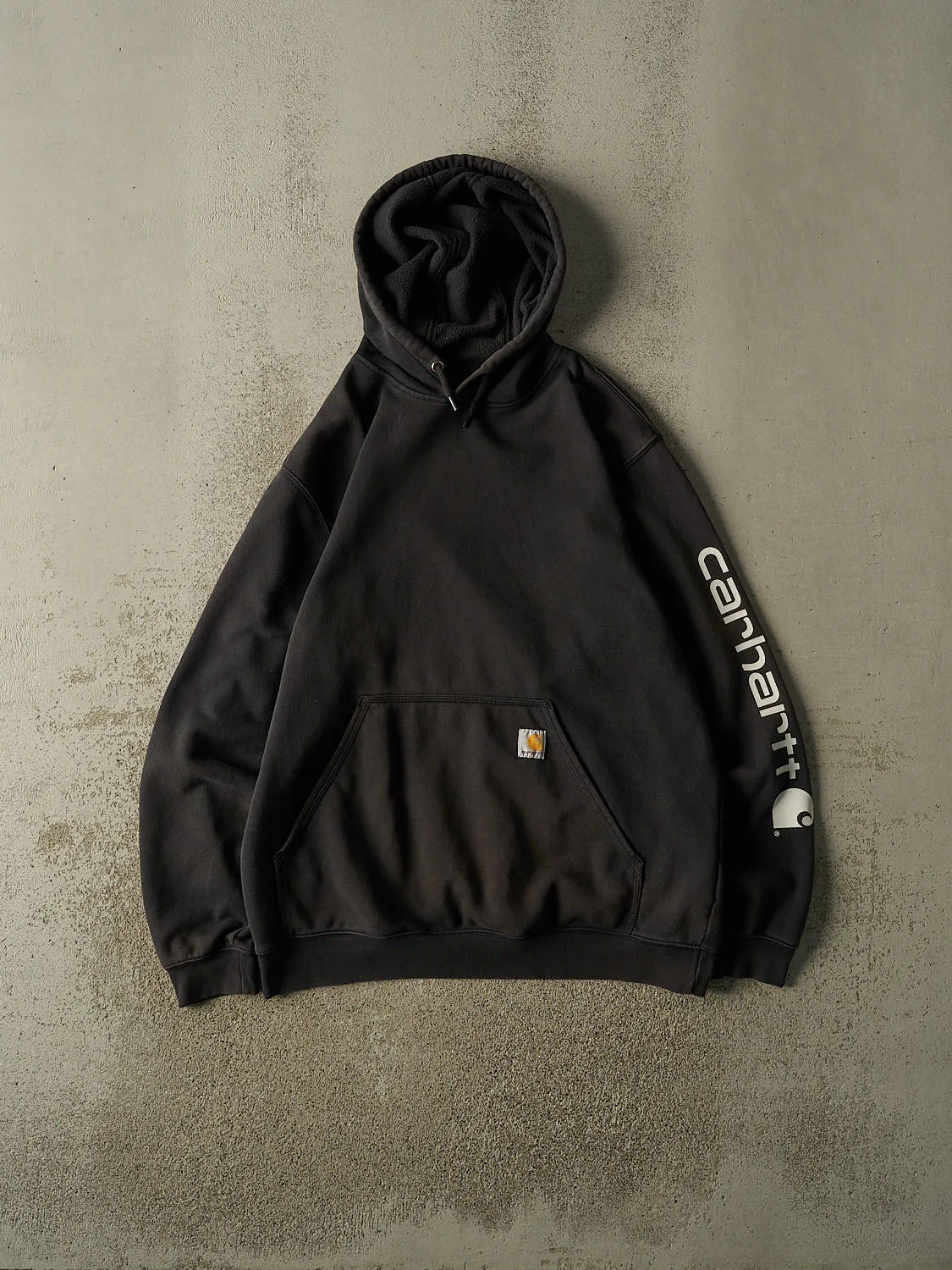 Vintage Y2K Faded Black Carhartt Hoodie (XL) sold by Rebalance Vintage
