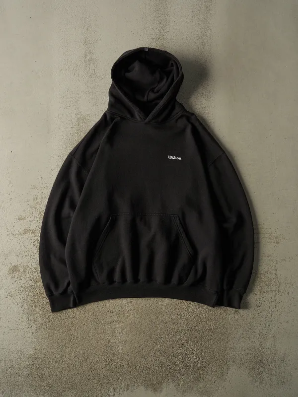 Vintage Y2K Black Wilson Embroidered Hoodie (XL/XXL) made by Rebalance Vintage