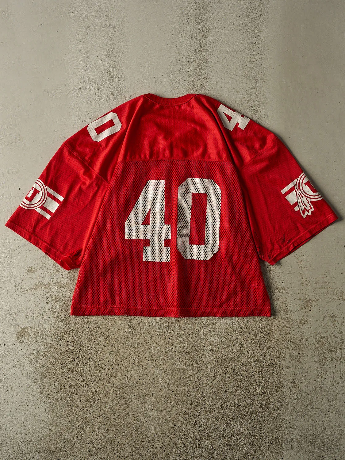 Vintage 90s Red University Of Utah Football Jersey (L/XL) sold by Rebalance Vintage product image thumbnail 2