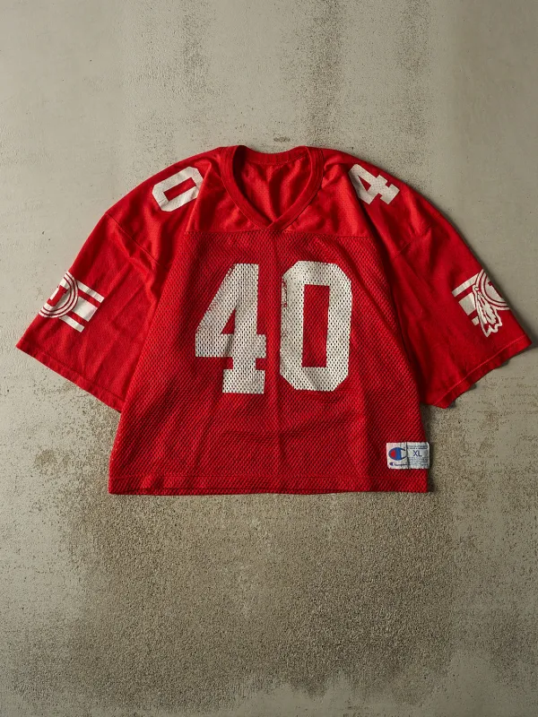 Vintage 90s Red University Of Utah Football Jersey (L/XL) made by Rebalance Vintage