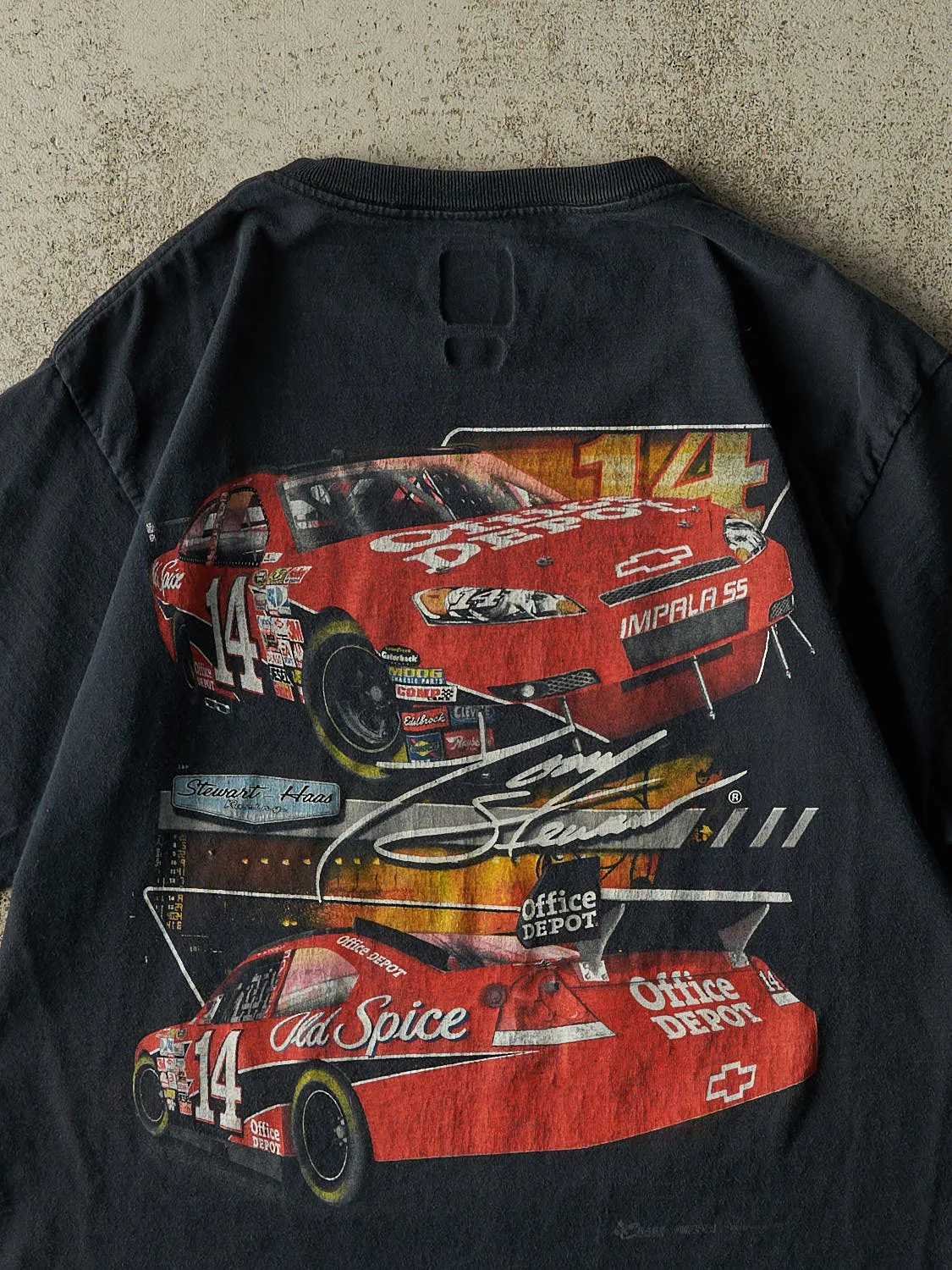 Vintage Y2K Faded Black Nascar Tony Stewart Tee (M) sold by Rebalance Vintage product image thumbnail 4
