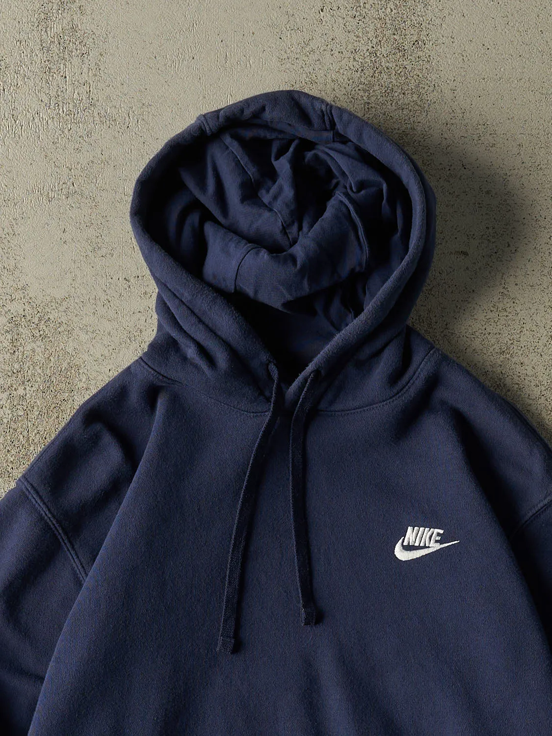 Vintage Y2K Navy Blue Nike Embroidered Hoodie (M) sold by Rebalance Vintage product image thumbnail 2