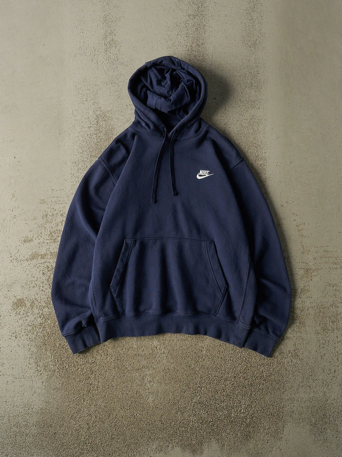Vintage Y2K Navy Blue Nike Embroidered Hoodie (M) sold by Rebalance Vintage