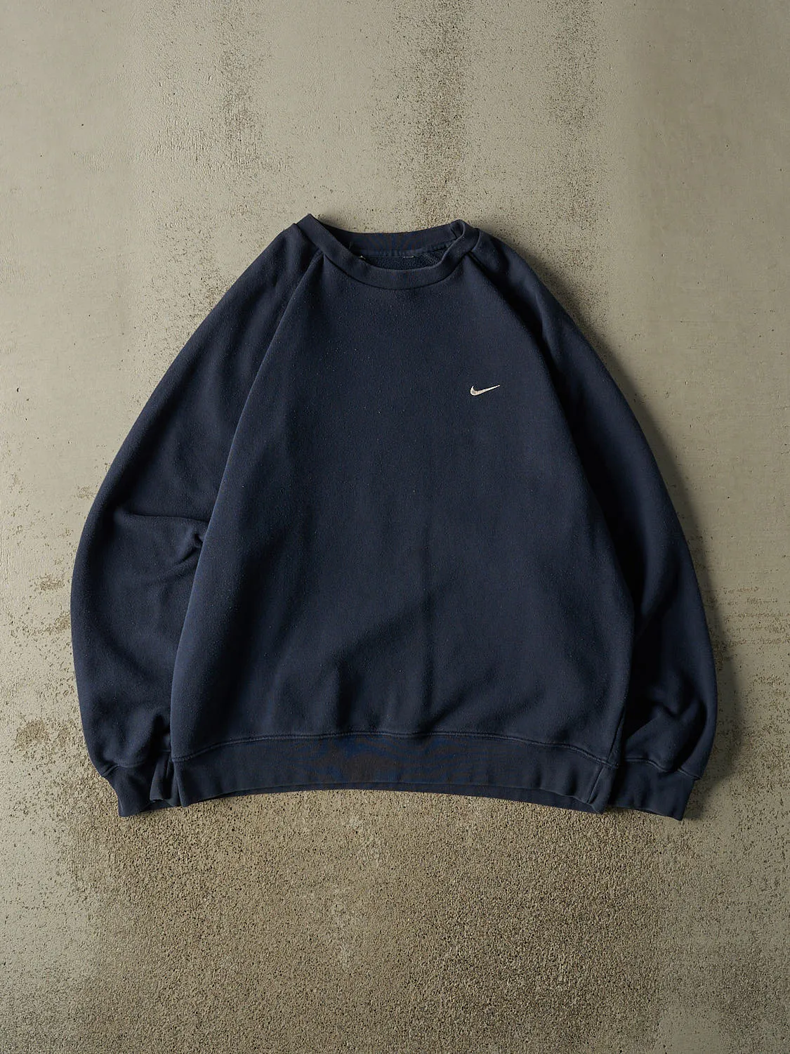 Vintage Y2K Navy Blue Nike Embroidered Crewneck (XL) sold by Rebalance Vintage